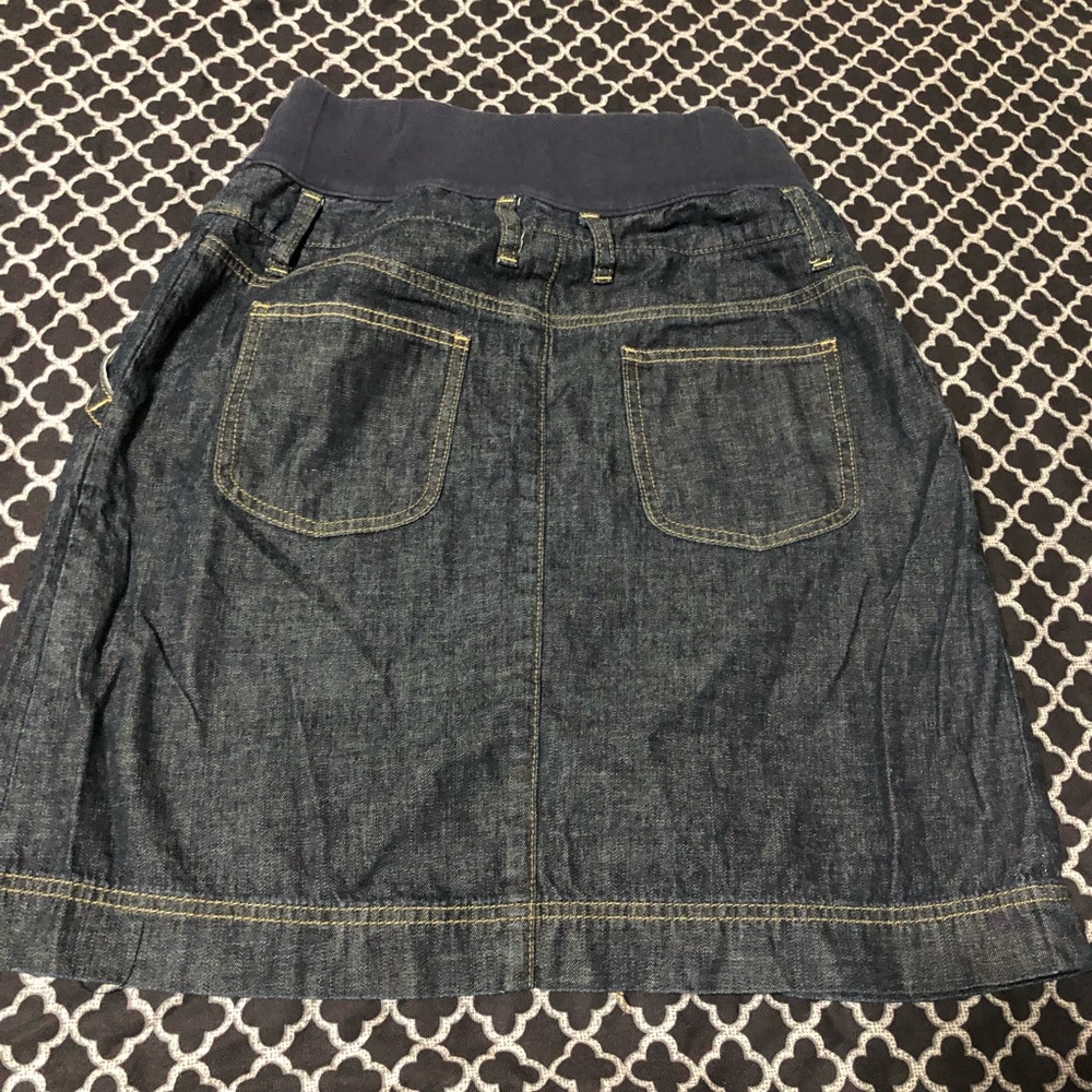 Gap Maternity Denim Jean Modest Jean Skirt Sz 2 - Picture 1 of 4